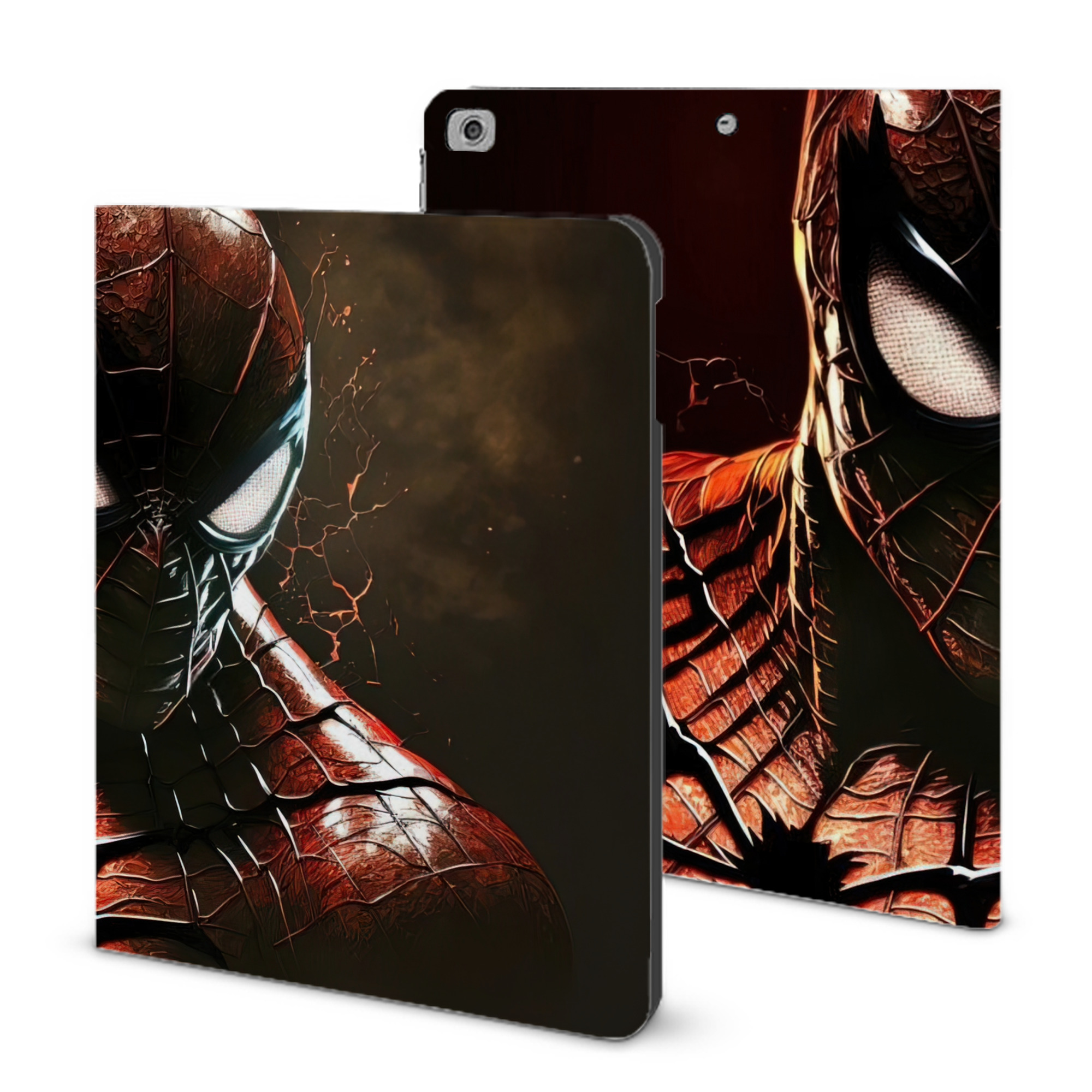 （画像用） Spider Man スパイダーマン IPad ケース ブック型 PUレザー TPU 耐衝撃 軽量 薄型 ペン収納なし 全面保護 IPad 各モデル対応